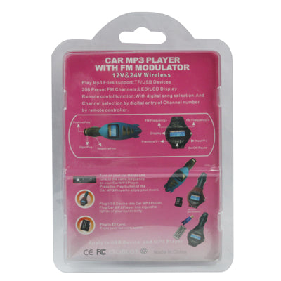 Cartoon Style Car MP3 Player with FM Transmitter, Support TF / USB Flash Disk