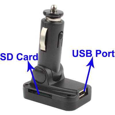 Car MP3 FM Transmitter, Supports USB Flash Disk & SD Card(Silver)
