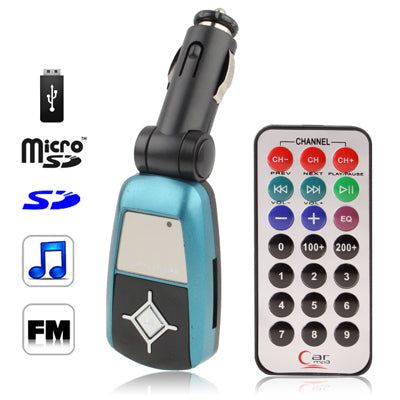 Car MP3 FM Transmitter, Supports USB Flash Disk & SD / TF / MMC Card