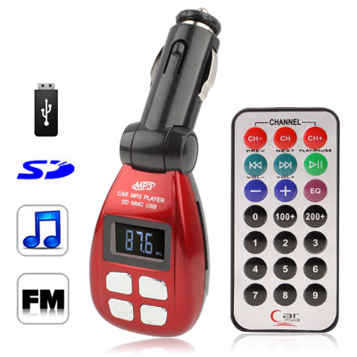Car MP3 FM Transmitter, Supports USB Flash Disk & SD Card