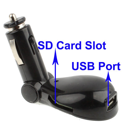 3 in 1 (Car MP3 + FM Transmitter + Mobile Charger), Support USB Flash Disk & SD Card