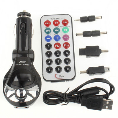 3 in 1 (Car MP3 + FM Transmitter + Mobile Charger), Support USB Flash Disk & SD Card