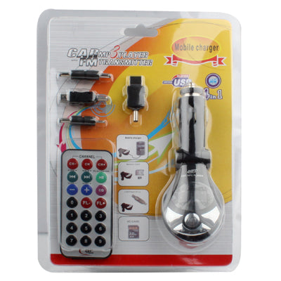3 in 1 (Car MP3 + FM Transmitter + Mobile Charger), Support USB Flash Disk & SD Card