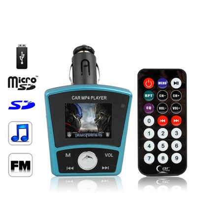 1.8 inch Car MP4 Player with FM Modulator, Supports USB Flash Diver and TF / SD Card