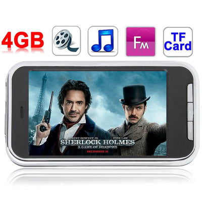 3.0 inch TFT Screen 4GB MP4 player with TF Card Slot, Support FM Radio(Black)