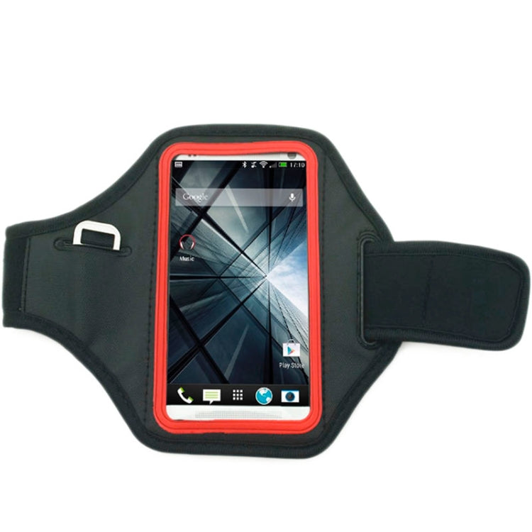 Sport Armband Case with Earphone Hole & Key Pocket for Galaxy S5 / G900 / HTC One / M7(Red)
