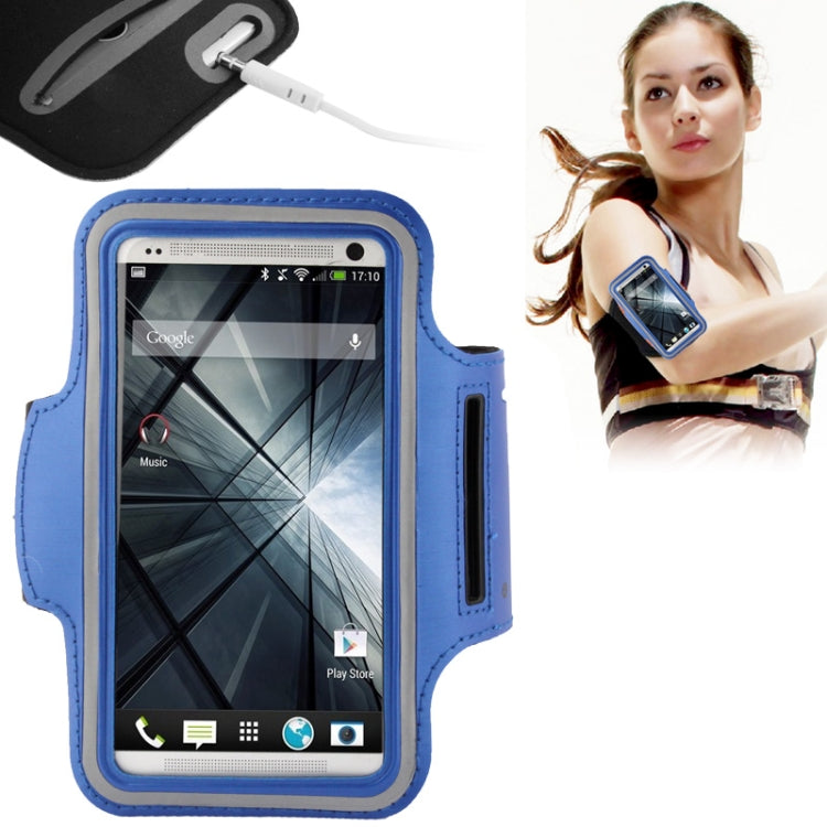 PU Sport Armband Case with Earphone Hole & Key Pocket for Galaxy S5 / G900 / HTC One / M7