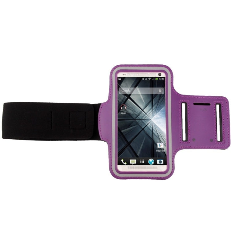 PU Sport Armband Case with Earphone Hole & Key Pocket for Galaxy S5 / G900 / HTC One / M7