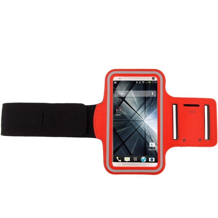 PU Sport Armband Case with Earphone Hole & Key Pocket for Galaxy S5 / G900 / HTC One / M7
