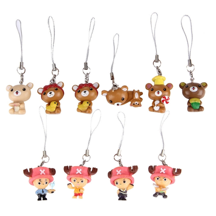 10 PCS Bear + Small Men Style Mobile Phone Chain