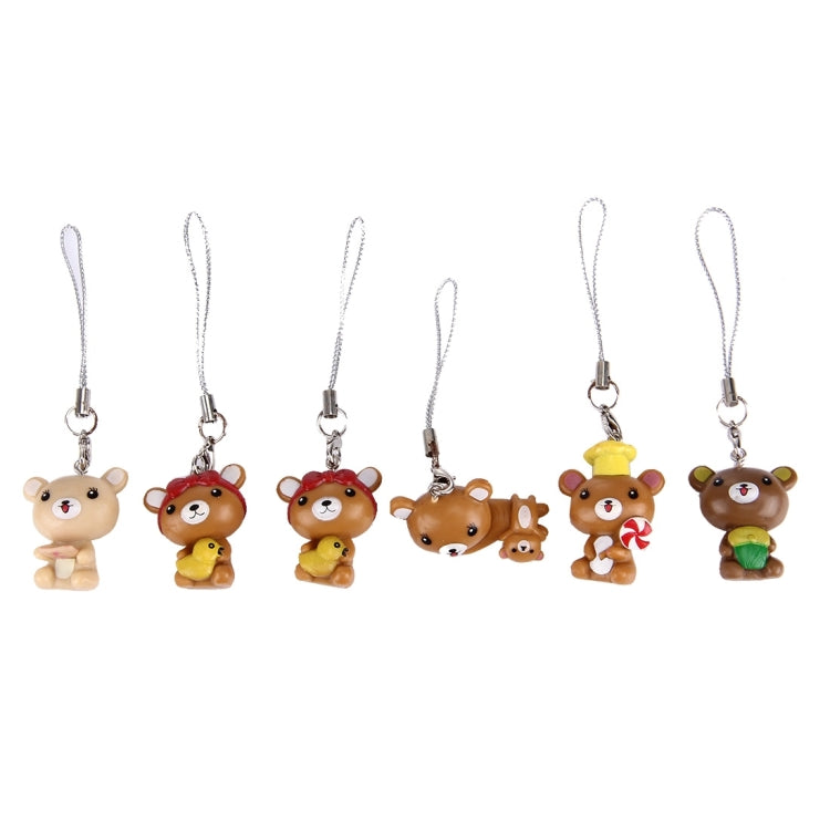 10 PCS Bear + Small Men Style Mobile Phone Chain