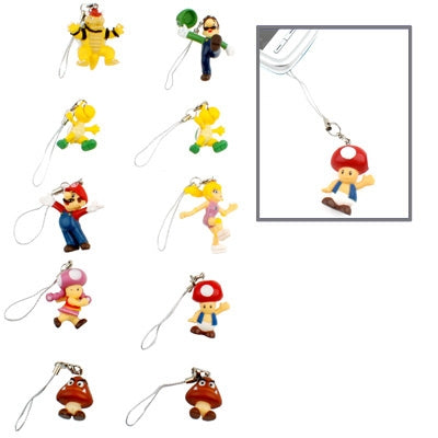 Mario Foreve Style Mobile Phone Chain (10pcs in one packaging, the price is for 10pcs)