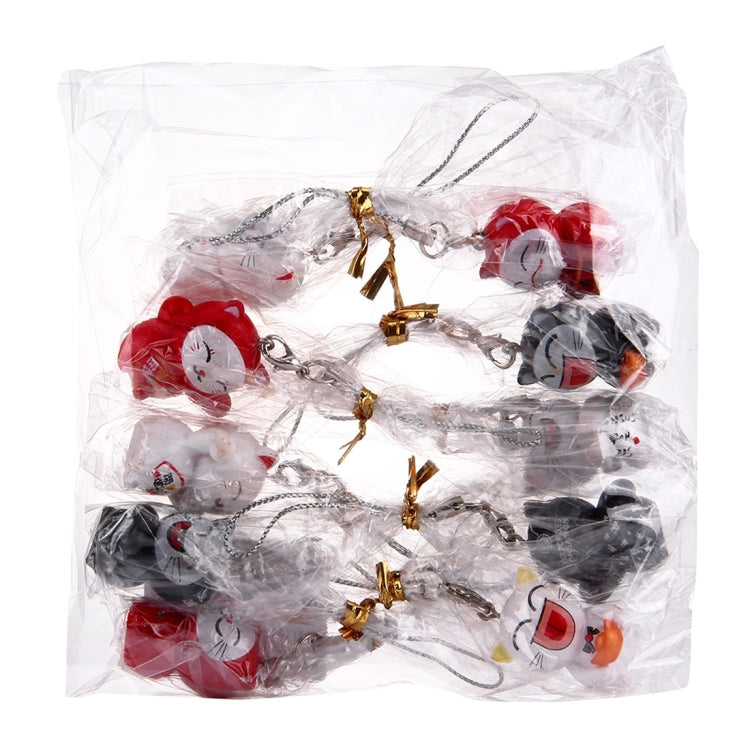 10 PCS Maneki Neko Style Mobile Phone Chain