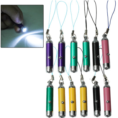 Mini LED Mobile Phone Chain (12pcs in One Packaging, The Price is for 12pcs)