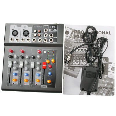 Professional 4 Channel Mixing Console and Aux Paths Plus Effects Processor