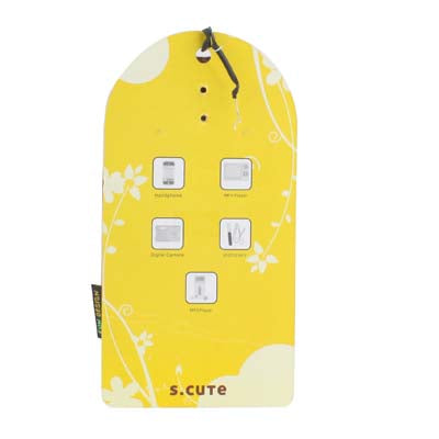 135x65mm Bear Head & Monkey Bottom Soft Leather Pouch Bag for Mobile Phone