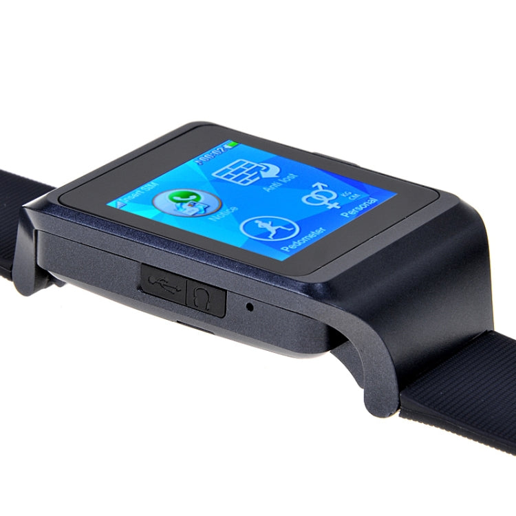 CL-W216 Upro3 GSM Smart Watch Phone, Pedometer / Sleep Monitor / Remote Capture / Bluetooth / FM Radio, Network: 2G(Black)