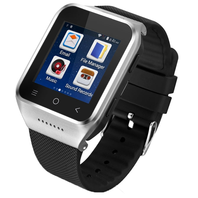 ZGPAX S8 Smart Watch Phone, 512MB+4GB, Built-in 8GB TF Card, Android 4.4.2, MTK6572 Dual Core 1.2GHz, WiFi, Bluetooth, GPS, Network: 3G(Silver)