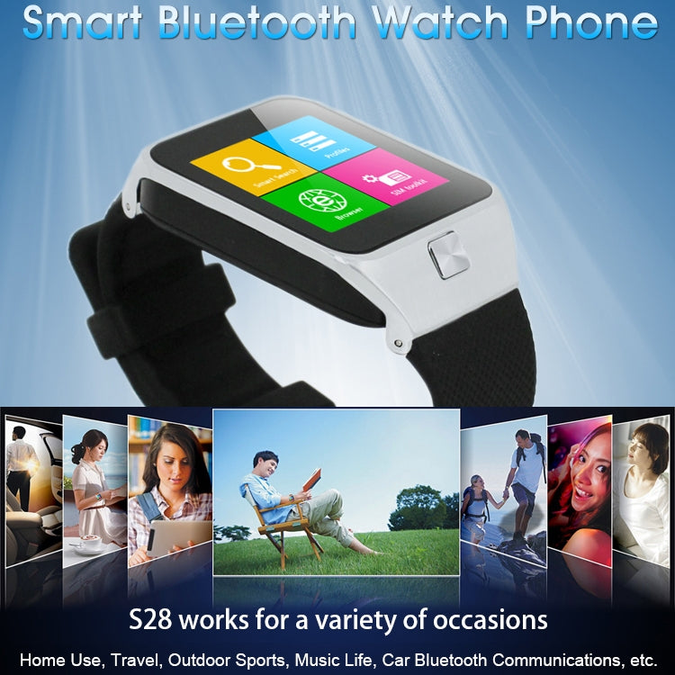 ZGPAX S28 GSM Smart Watch Phone, Pedometer / Sleep Monitor / Looking Phone / Anti-lost / Bluetooth / FM, Network: 2G