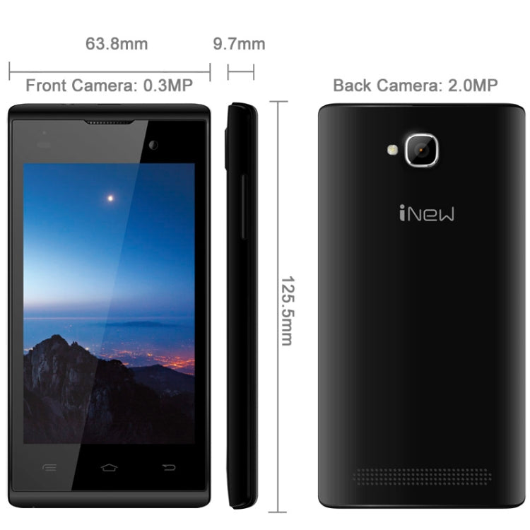 iNew U1 4GB,  Network: 3G, 4.0 Inch Android 4.4 MTK6572 Dual Core 1.0GHz