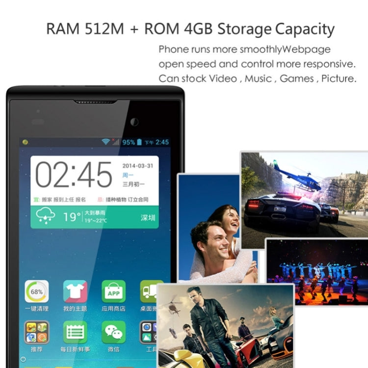 iNew U1 4GB,  Network: 3G, 4.0 Inch Android 4.4 MTK6572 Dual Core 1.0GHz