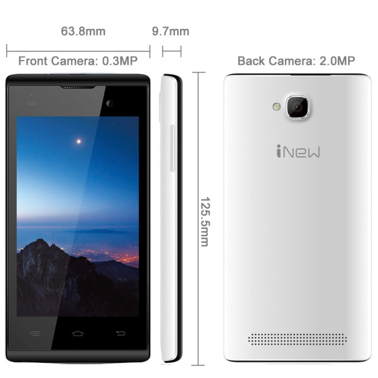 iNew U1 4GB,  Network: 3G, 4.0 Inch Android 4.4 MTK6572 Dual Core 1.0GHz