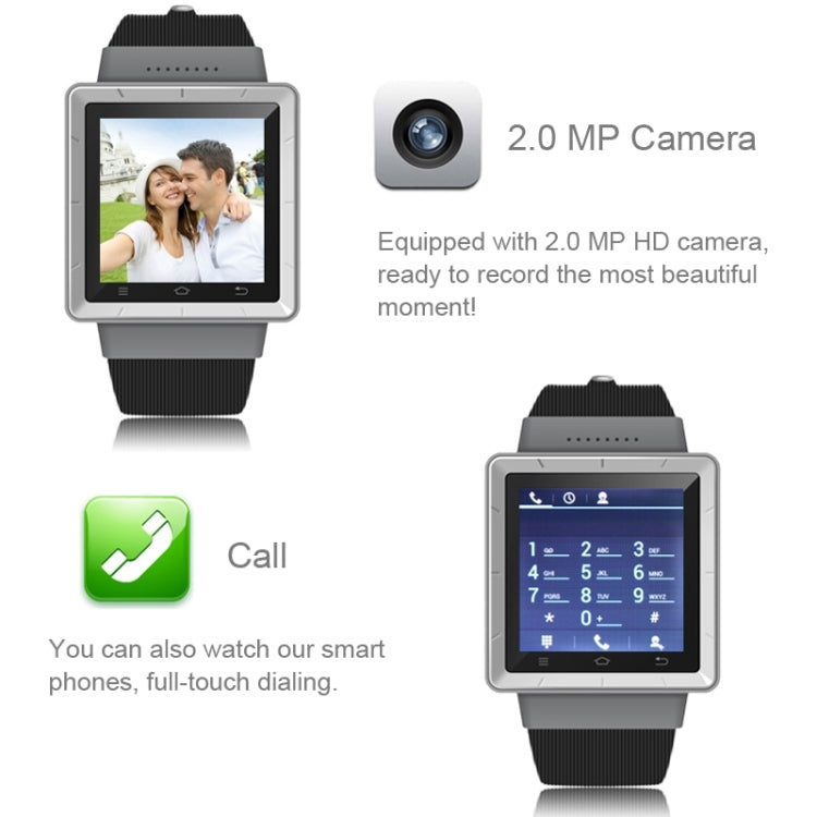 ZGPAX S6 3G Smart Watch Phone, Handwriting Android 4.04, MTK6577 Dual Core 1.0GHz, ROM: 4GB, WiFi / Bluetooth / GPS
