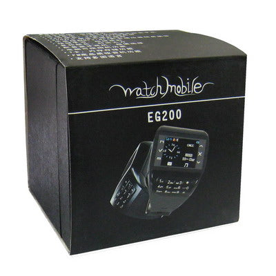 EG200 GSM Watch Mobile Phone, Bluetooth / FM / Camera, Single SIM Card, Network: GSM850/ 900 / 1800/ 1900MHz(Black)