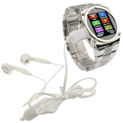 TW818 GSM Watch Phone, Stainless Steel / Bluetooth / JAVA / Camera, Single SIM, Network: 2G