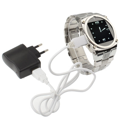 TW818 GSM Watch Phone, Stainless Steel / Bluetooth / JAVA / Camera, Single SIM, Network: 2G