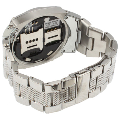 TW818 GSM Watch Phone, Stainless Steel / Bluetooth / JAVA / Camera, Single SIM, Network: 2G