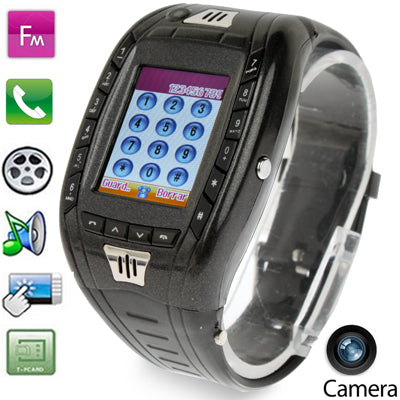 AK11 GSM Smart Watch Phone, Button Design, Camera / Bluetooth / FM, Single SIM, Network: 2G