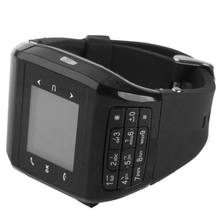 Q8 Smart Watch Phone, Silica Gel Belt Design, Bluetooth / FM Radio, Dual SIM, Network: 2G(Black)