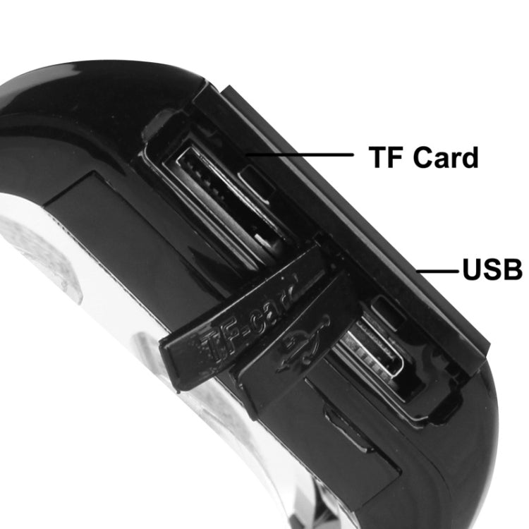 Q8 Smart Watch Phone, Silica Gel Belt Design, Bluetooth / FM Radio, Dual SIM, Network: 2G(Black)