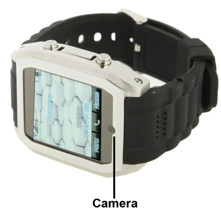 TW-206 GSM Smart Watch Phone, Java / Bluetooth / FM Radio / Camera, Single SIM, Network: 2G(Black)