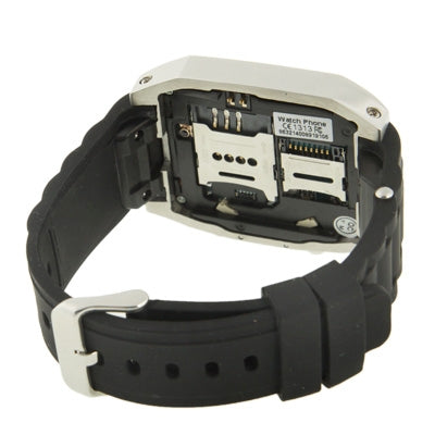 TW-206 GSM Smart Watch Phone, Java / Bluetooth / FM Radio / Camera, Single SIM, Network: 2G(Black)