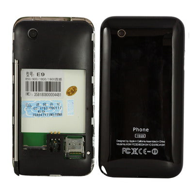 Dual sim card Dual standby Dual camera, JAVA & TV Bluetooth FM function touch Mobile Phone, Slip-operation can change the menu (10 pages of menus), Swing change the wallpaper, Quad band, Network: GSM850/ 900 / 1800/ 1900MHZ (E9 TV)