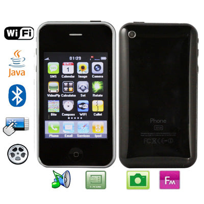 W009 WIFI, Bluetooth FM function Wifi & JAVA Touch Mobile Phone, Slip-operation can change the menu (6 pages of menus), Swing change the wallpaper, Quad band, Network: GSM850/ 900 / 1800/ 1900MHZ