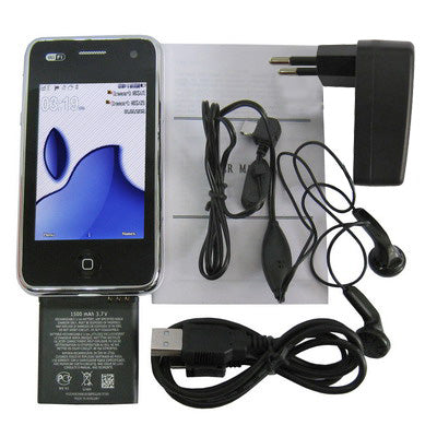 A808, Dual Sim cards Dual standby, Dual Camera, Dual IMEI, Bluetooth FM function Wifi & JAVA TV Touch Mobile Phone, Slip-operation can change the menu (6 pages of menus), Quad band, Network: GSM850/ 900 / 1800/ 1900MHZ