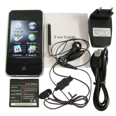 Dual sim card Dual standby,  Bluetooth FM TV Touch Screen Mobile Phone, Swing change the menu, wallpaper, music, Quad band, Network: GSM850/ 900 / 1800/ 1900MHZ (E800)