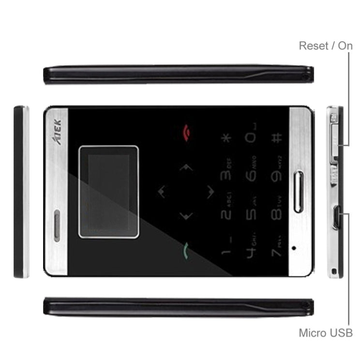 AIEK M3 GSM Mini Mobile Phone, Ultrathin Touch Keyboard GPRS Positioning, Single SIM, Network: 2G