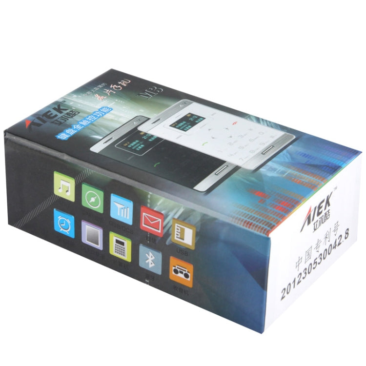 AIEK M3 GSM Mini Mobile Phone, Ultrathin Touch Keyboard GPRS Positioning, Single SIM, Network: 2G