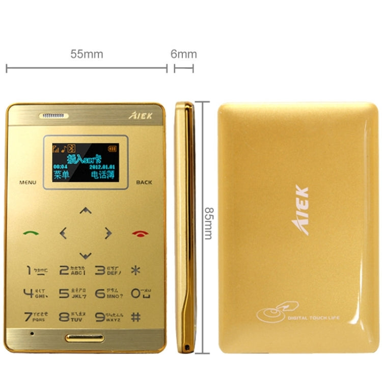 AIEK M3 GSM Mini Mobile Phone, Ultrathin Touch Keyboard GPRS Positioning, Single SIM, Network: 2G