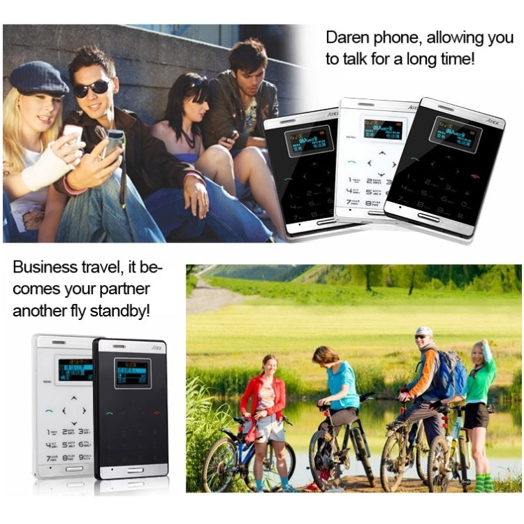AIEK M3 GSM Mini Mobile Phone, Ultrathin Touch Keyboard GPRS Positioning, Single SIM, Network: 2G