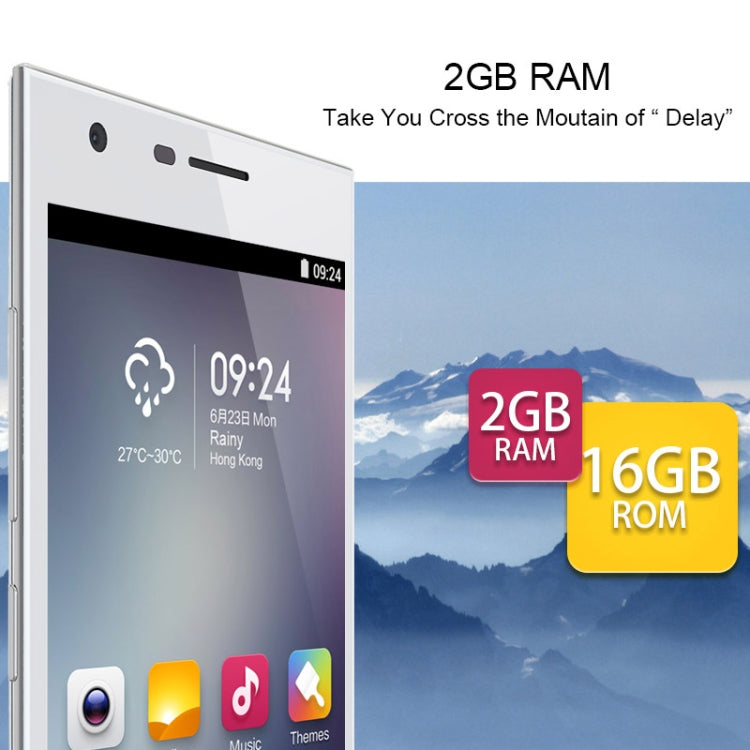 Cubot S308 16GB, Network: 3G, 5.0 inch Android 4.2, MT6582A Quad Core 1.3GHz, RAM: 2GB, Dual SIM(Black)