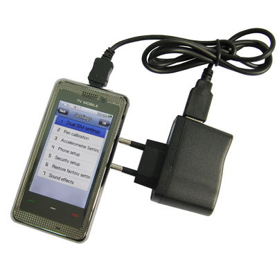 T737C, Dual Sim cards Dual standby Dual camera, Bluetooth FM touch Wifi & JAVA TV Touch Mobile Phone, Slip-operation can change the menu (3 pages of menus), Quad band, Network: GSM850/ 900 / 1800/ 1900MHZ