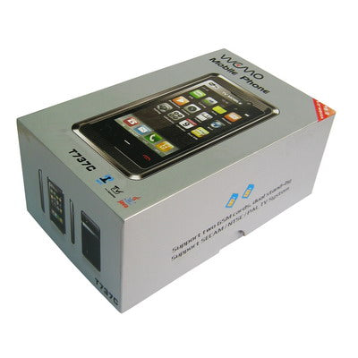 T737C, Dual Sim cards Dual standby Dual camera, Bluetooth FM touch Wifi & JAVA TV Touch Mobile Phone, Slip-operation can change the menu (3 pages of menus), Quad band, Network: GSM850/ 900 / 1800/ 1900MHZ