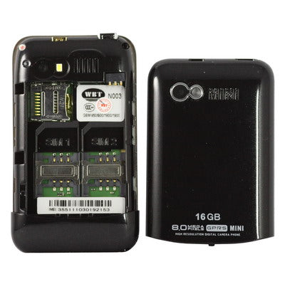 N003, Dual sim cards Dual standby Dual camera, Bluetooth FM function touch Mobile Phone, Swing change the wallpaper, Quad band, Network: GSM850/ 900 / 1800/ 1900MHZ