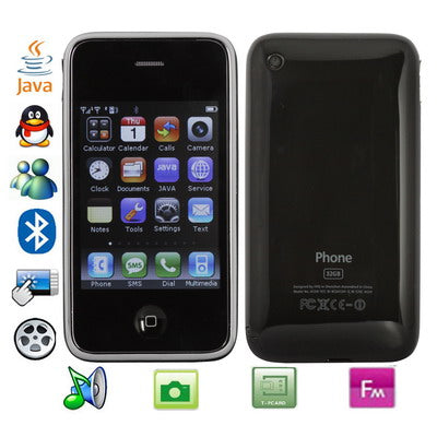 M008, Bluetooth FM JAVA Touch Mobile Phone, Slip-operation can change the menu (10 pages of menus), Quad band, Network: GSM850/ 900 / 1800/ 1900MHZ