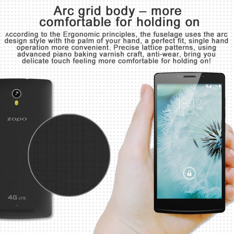 ZOPO C5 8GB, Network: 4G, 5.5 Inch IPS G+G Screen MTK6582M Quad Core 1.3GHz, RAM: 1GB